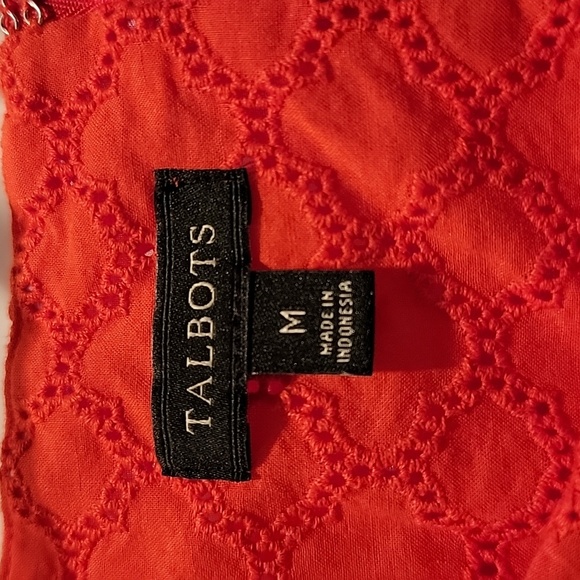 Talbot's lacy coral blouse - Picture 2 of 4